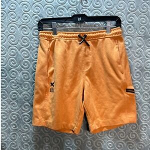 ZARA‎ Boys Orange Athletic Sweat Shorts Size 13-14 Cm Elastic Waist Drawstring